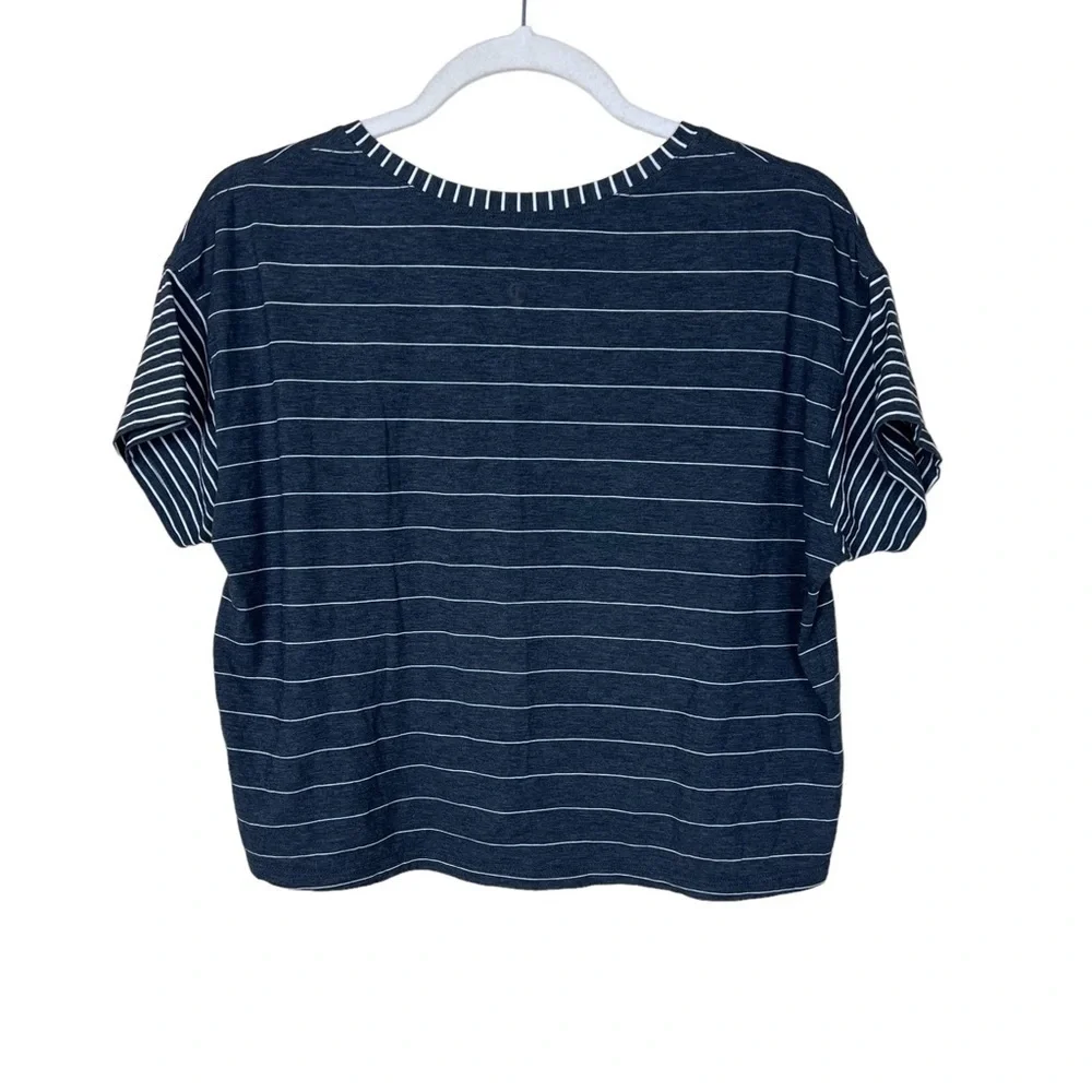Lululemon Cates Tee Short Serve Stripe Heathered Modern Stripe